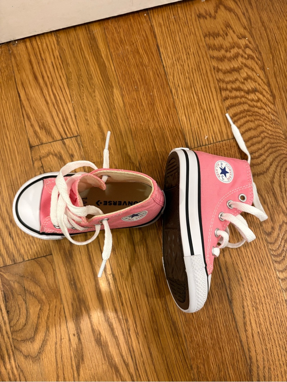 Converse Kids' Pink Canvas High Top Sneakers